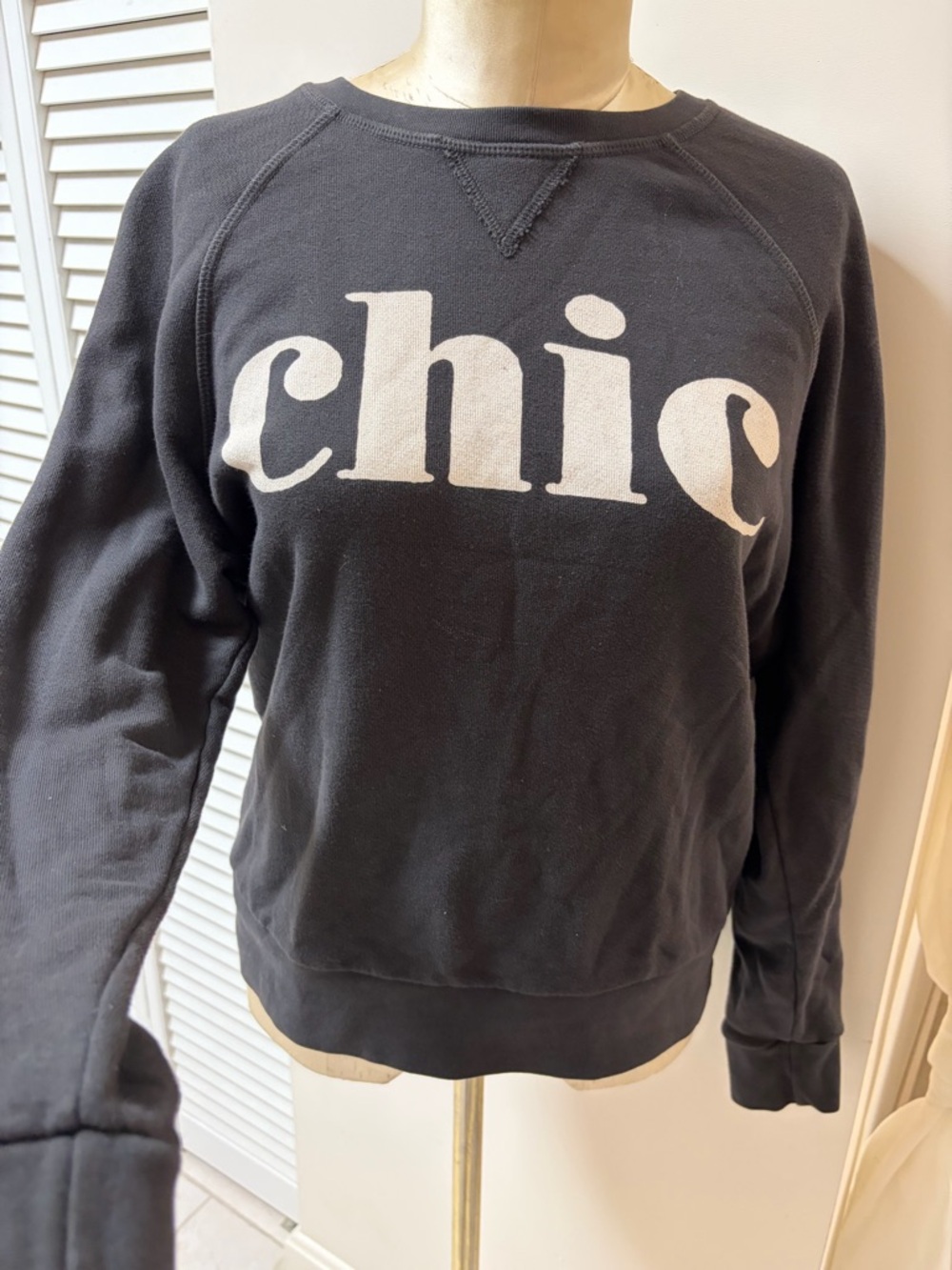 Sol Angeles Black 'chic' Graphic Crewneck Sweatshirt